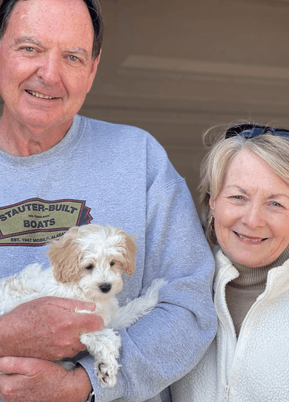 Familia feliz con Perla